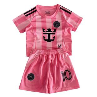 大人儿童足球服套装迈阿密阿根廷梅西球衣男女速干运动训练服定制