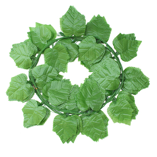 仿真植物藤条爬山虎葡萄叶绿树叶塑料假花水管道缠绕藤蔓吊顶装饰