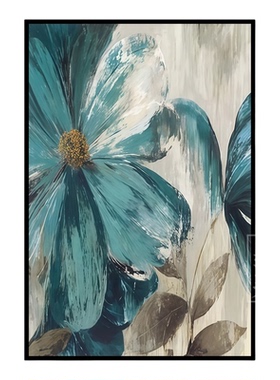 抽象花卉客厅玄关装饰画高级感