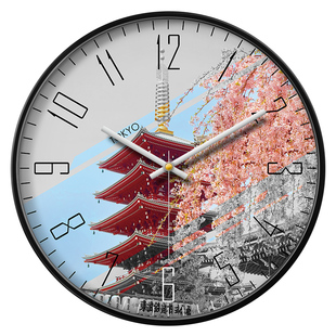 酒店宾馆旅社大堂前台世界地名时区欧式复古挂钟静音现代简约钟表