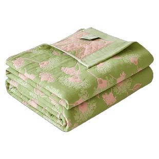 全棉八层纱布毛巾被成人加厚纯棉盖毯午休午睡薄款空调毯棉纱毯子