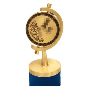 创意纯黄铜小目标摆件一个亿时来运转解压旋转一个亿桌面转转家居