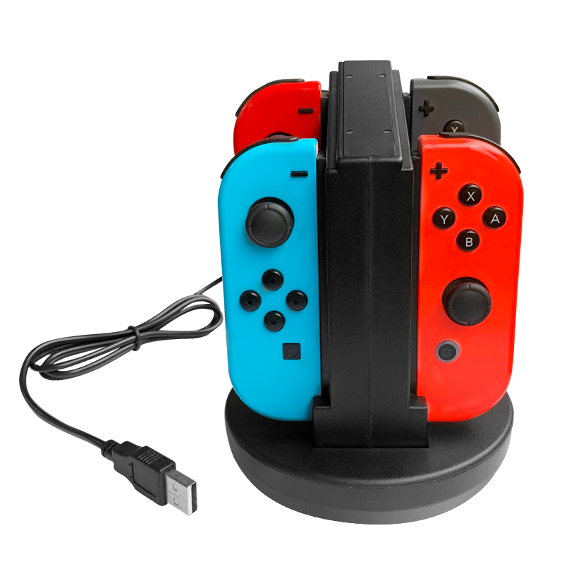 任天堂switch joy-con游戏手柄充电器4合1座充/小手柄底座ns配件