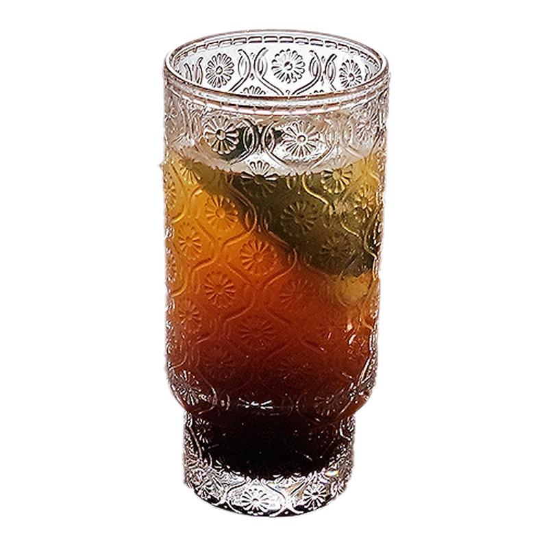 zm玻璃太阳花玻璃杯冰川纹杯