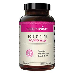 NatureWise生物素10000mcg维生素B7防掉毛d生物素biotin软胶囊