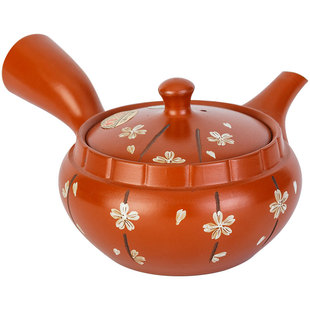 日本进口常滑烧茶壶手拉壶茶具日式侧把壶陶壶泡茶壶手工壶紫砂壶