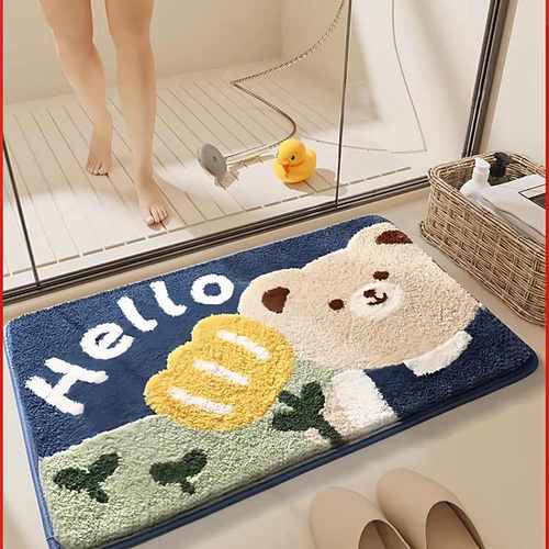 耐脏门口家用地毯吸水地垫卧室卡通厕所脚垫门防滑浴室垫卫生间