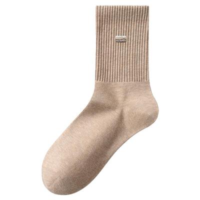 珍遇100%纯棉袜子男款中筒袜秋冬季全棉吸汗防臭无骨袜保暖抗菌袜