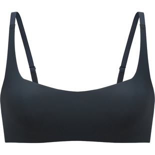 魅外复古1/2杯有胸垫抹胸式内衣女无钢圈文胸薄款小胸