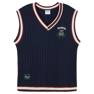 Champion冠军毛衣马甲常春藤系列针织背心学院风叠穿外搭秋季