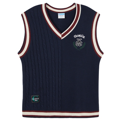 Champion冠军毛衣马甲常春藤系列针织背心学院风叠穿外搭秋季