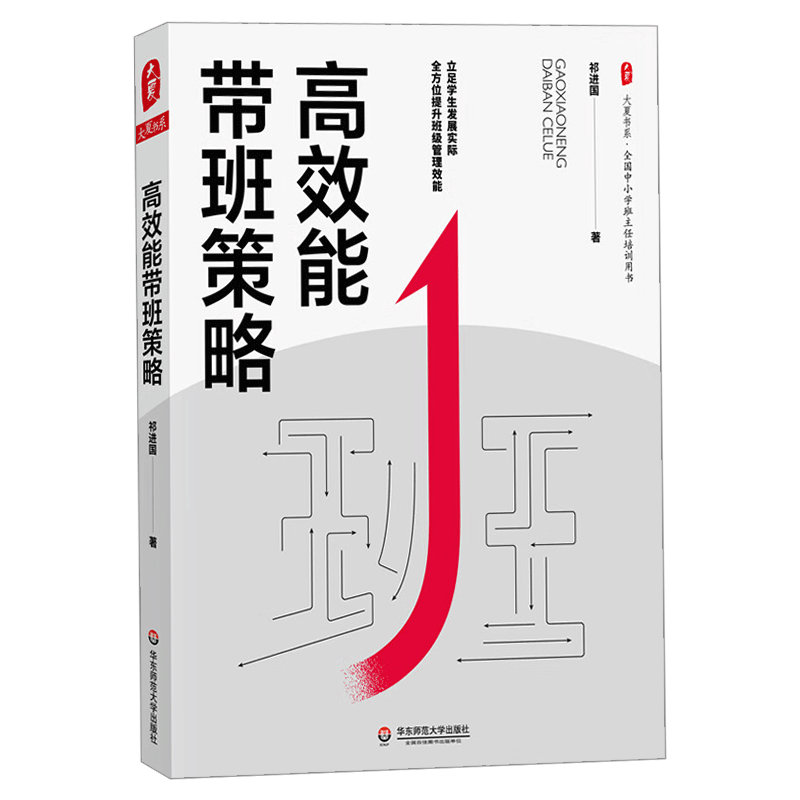 大夏书系 高效能带班策略 祁进国著 全国中小学班主任培训用书 中小学班级管理学校管理 教育教师用书 华东师范大学出版社书籍正版