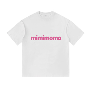 mimimomo趣味粤语文化咪咪摸摸纯棉印花短袖T恤衫女衣服男装休闲