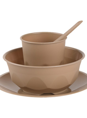 牛皮纸包稻壳餐具四件套