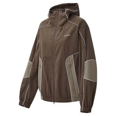 弧形反光条撞色宽松外套