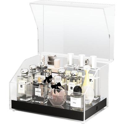 亚克力香水收纳盒带盖透明洗漱台