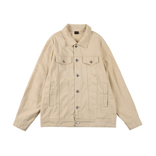 黑劲大码男装2026年春季工装夹克胖子宽松休闲加肥加大牛仔外套