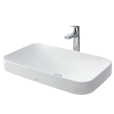 TOTO卫浴方形台上盆智洁釉面陶瓷