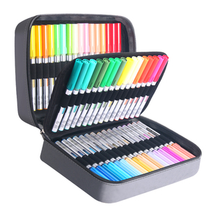 诺雅大艺术家直液式软头丙烯马克笔布袋帆布包120色美术生开学礼盒儿童可叠色36色不透色48色颜料笔画笔