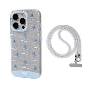 CARECASE x SharkGirl联名款 漫游星海手机壳 闪粉挂绳 适用于苹果17 16 15 14 ProMax简约时尚高级 小众简约