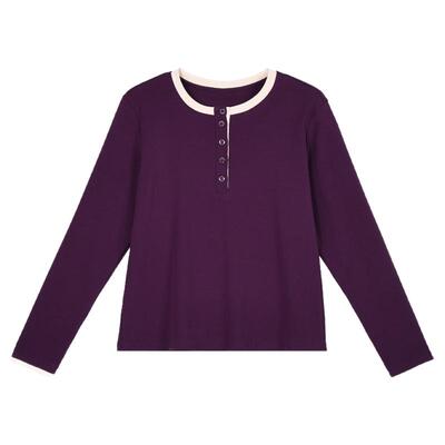 圆领正肩长袖打底衫女春秋显瘦