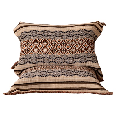 波西米亚流苏纯棉a类纱布枕巾