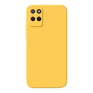 适用Realme真我V11手机壳V11s/V3/V5新款realmev11液态硅胶5G黄色保护套oppo全包防摔opporealmev男女软外壳