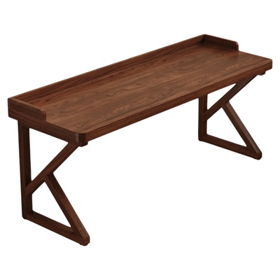 进口全实木书桌电脑桌加厚带档板