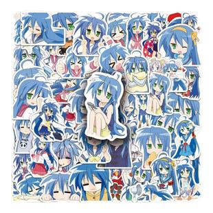 50张幸运星LuckStar四格漫画泉此方可爱卡通贴纸日常搞笑治愈呆萌表情包装饰手机电脑笔记本水杯充电宝行李箱