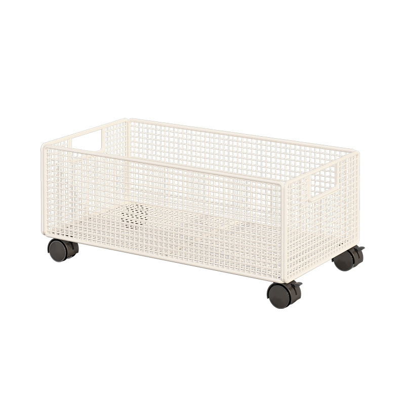 书本收纳箱学生教室用大容量书箱子桌下书包书籍带轮可移动收纳盒