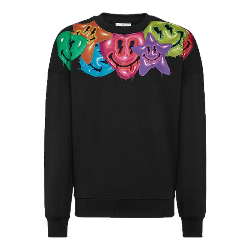 PHILIPP PLEIN 男士笑脸圆领卫衣