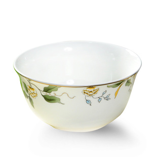 陶瓷碗饭碗家用唐山骨瓷米饭碗大碗面碗汤碗圆碗大号耐高温可微波