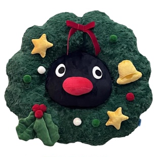 KKV爆款Pingu系列圣诞花环毛绒公仔玩偶女生家居氛围装饰节日礼物