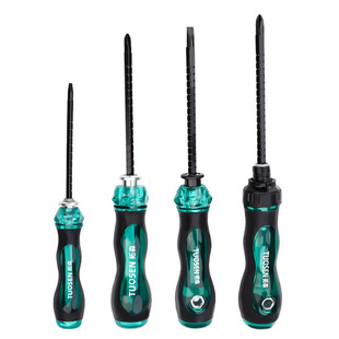 拓森两用伸缩螺丝刀铬钒钢双头超短加长磁性一字十字棘轮起子改锥