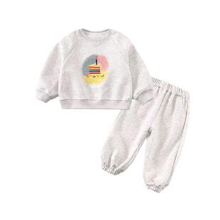 女童卫衣套装2026春季新款洋气儿童纯棉屁帘衣服宝宝女孩运动裤子