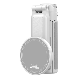 wonew七彩蜗牛三合一迷你磁吸自拍杆旅游便携手机支架vlog拍照补光灯三脚架户外神器手持拍摄助拍器手机架