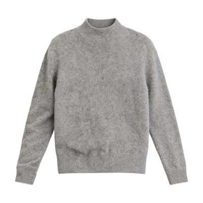 DPLAY【暖绒系列】2026年春季新款灰色毛衣女100绵羊毛慵懒上衣