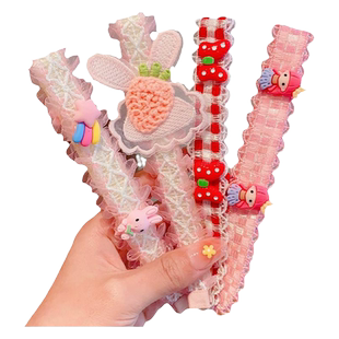 儿童魔术贴发箍夏天宝宝刘海贴女孩发卡头饰发帖女童碎发神器发带