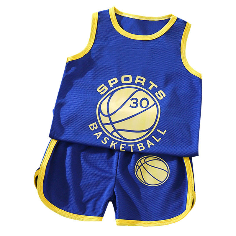 夏季中小童网眼速干篮球服套装