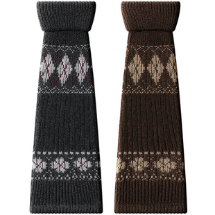 羊毛袜套堆堆秋冬费尔岛配雪地靴y2k小腿袜子女保暖护腿中筒腿套