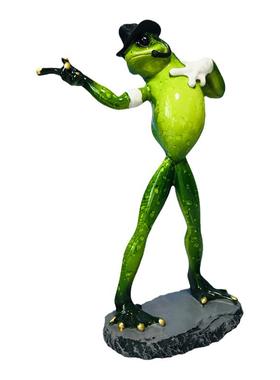 功夫青蛙橱窗摆件蛙星人园艺树脂