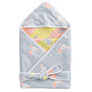 初生婴儿抱被新生儿防惊跳包被春秋纯棉纱布夏季产房包单宝宝用品