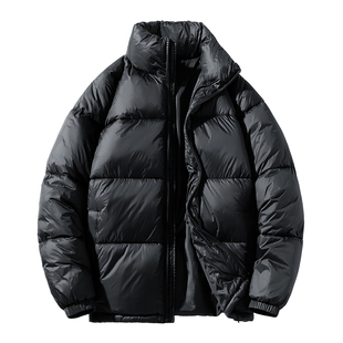 90羽绒服冬季男款潮牌男士立领短款加厚面包服保暖棉衣棉服鸭绒服