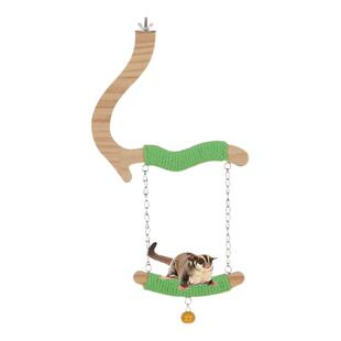 蜜袋鼯攀爬玩具树枝秋千站架自嗨解闷云梯爬梯小宠耐咬站杆笼装饰