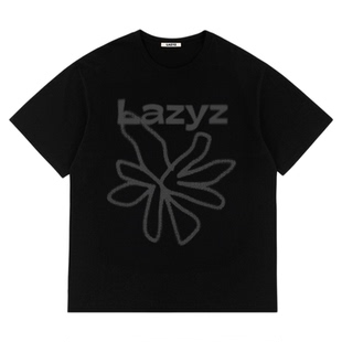 lazyz2025夏季女装新款宽松短袖T恤衫ins时尚百搭印花上衣