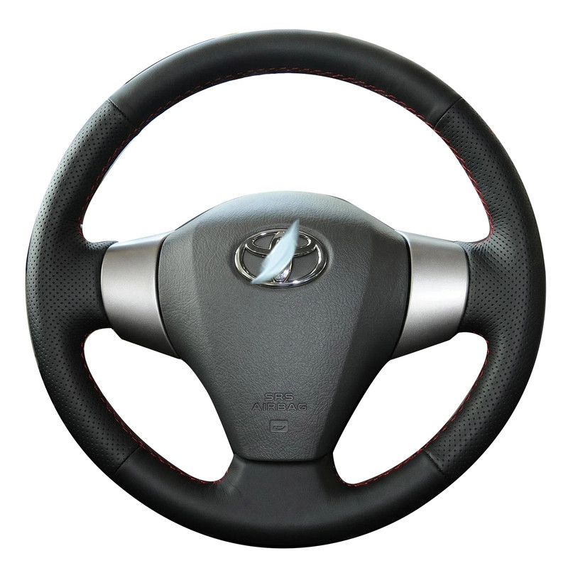 适用丰田威驰手缝方向盘套全包围把套vios08-13款 Yaris07-2011款