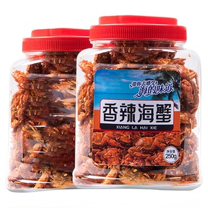 香辣小螃蟹酥脆海蟹海虾零食品