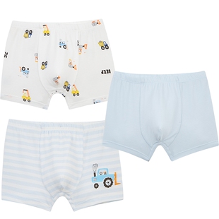 歌瑞家四季款男女童5A抗菌平角裤儿童内裤2件3件套装乐友