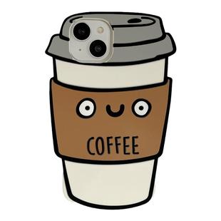 卡通可爱迷你咖啡适用苹果15promax手机壳趣味iphone16新款17创意11女款14promax硅胶13pro防摔手机套全包软