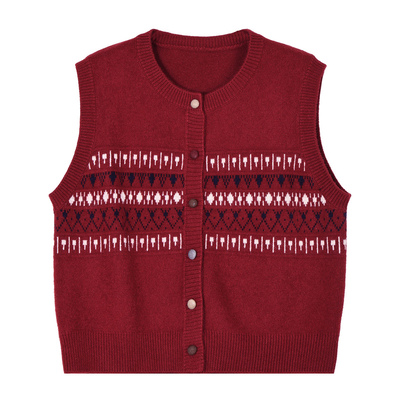 针织马甲女士春秋背心毛衣开衫